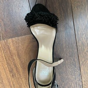 Black evening sandals